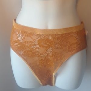 NWT Shimera Orange lace & velvet panty